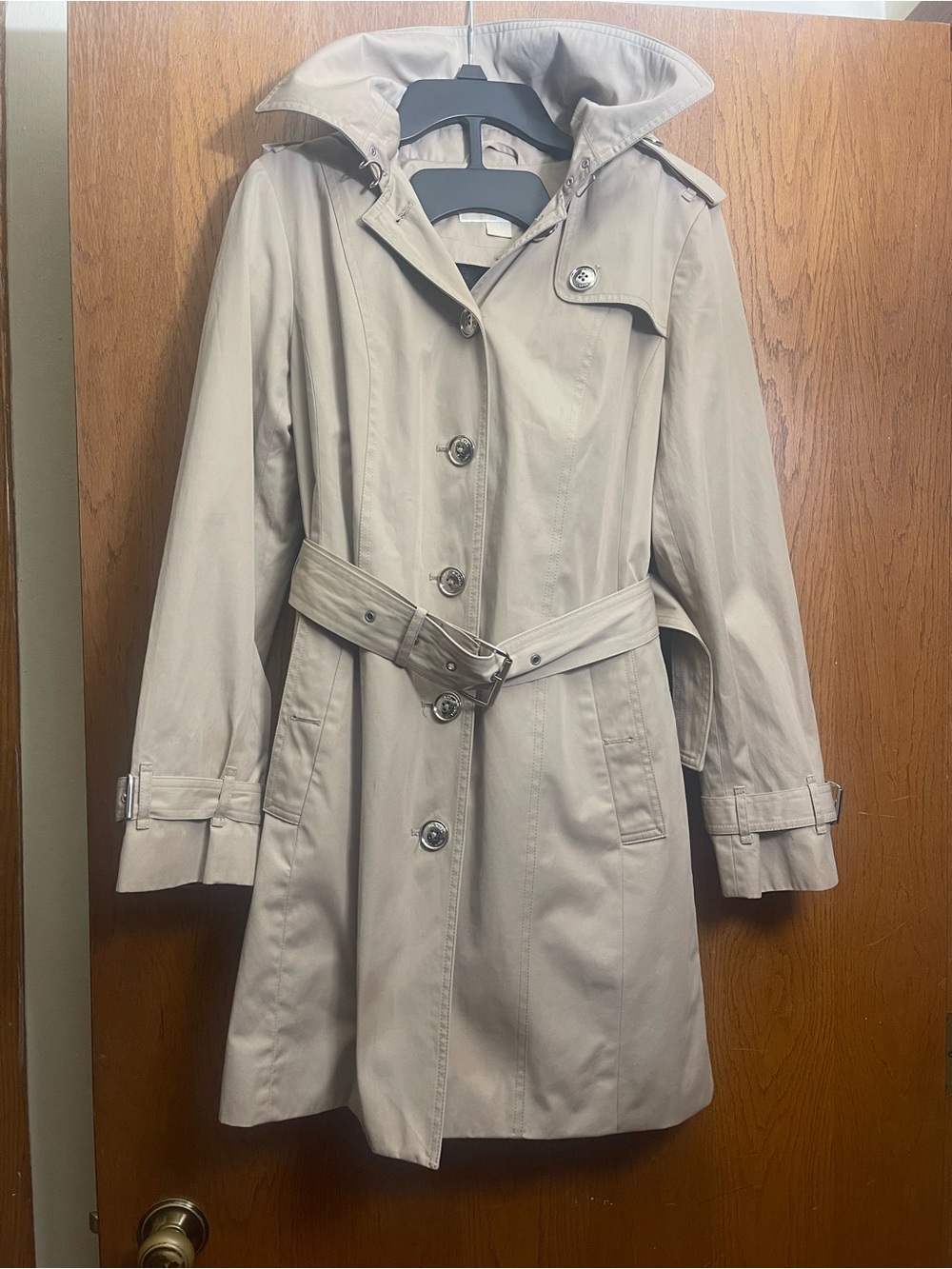 Michael Kors Light Beige Belted Trench Coat